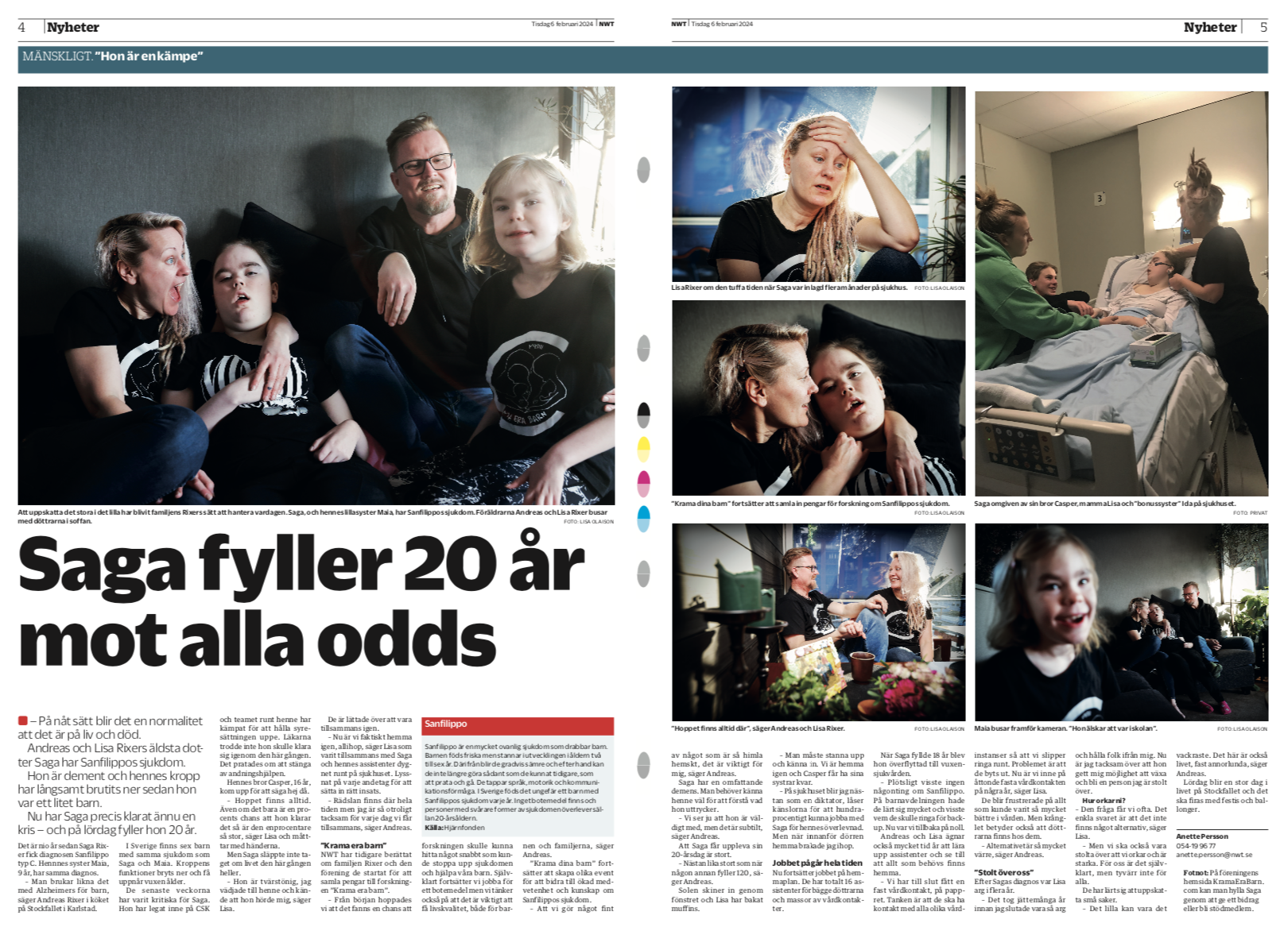 Artikel i NWT - Saga Rixer 20 år mot alla odds.
